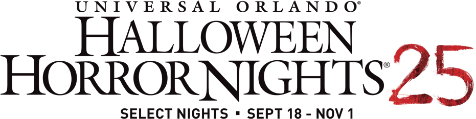 Halloween Horror Nights 25 Logo 2015 Universal Orlando - Halloween Horror Nights Logo (938x333), Png Download