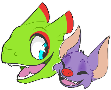 Yooka-laylee Green Cartoon Vertebrate Nose Fictional - Yooka-laylee (421x325), Png Download