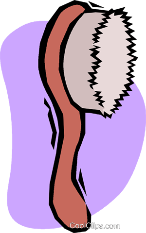 Hair Brush Royalty Free Vector Clip Art Illustration - Brush Hair Clip Art (300x480), Png Download