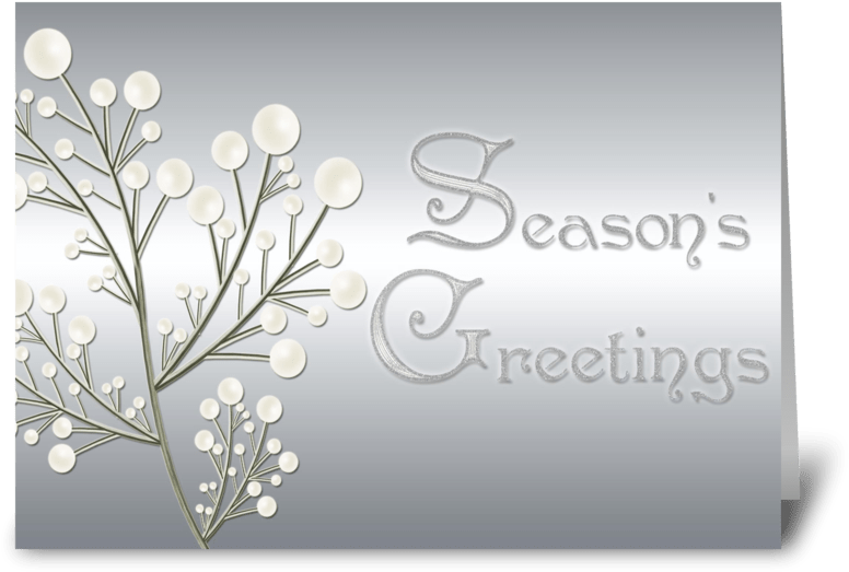 Silver, Season's Greetings Greeting Card - Greeting (848x698), Png Download