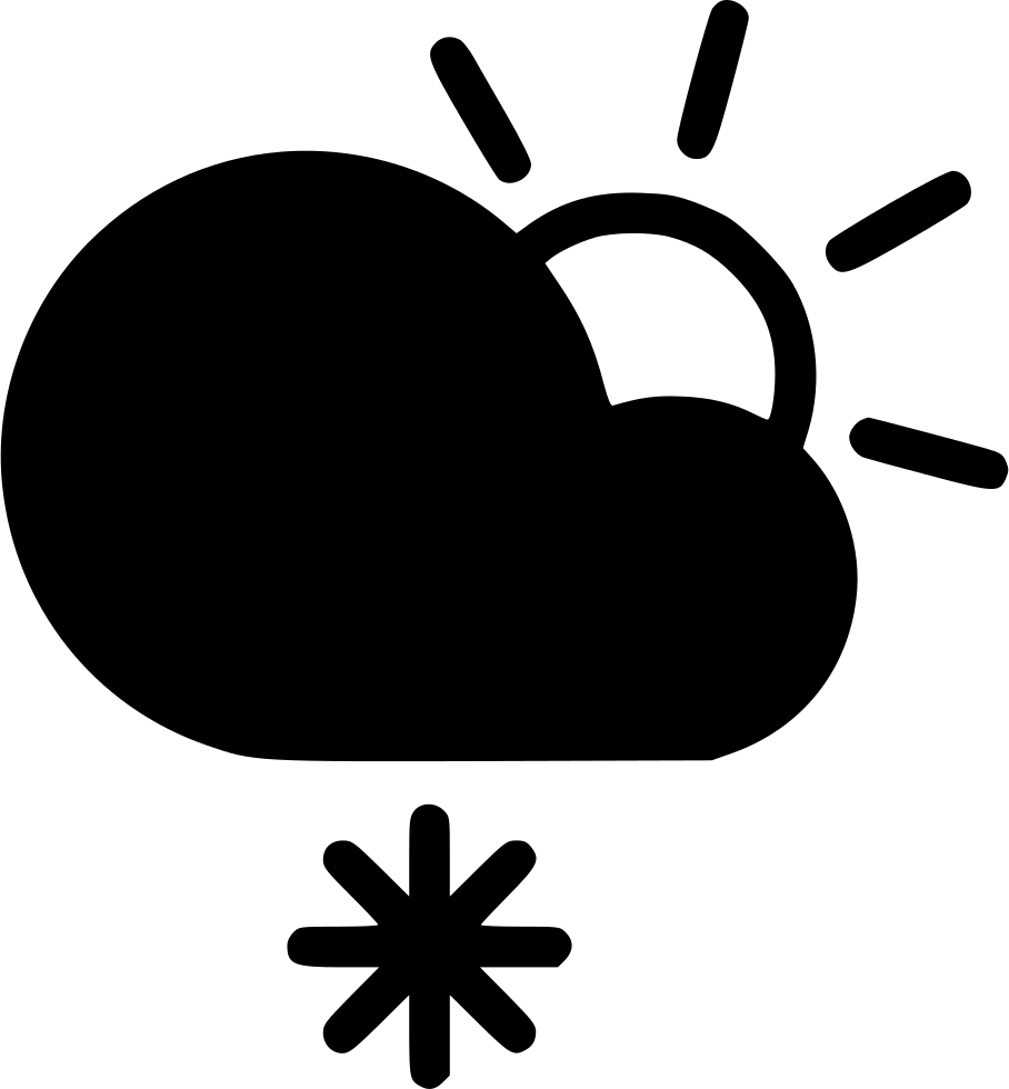 Day Frosty Cloud Snow Snowflake Sun Comments - Thunderstorm Sun Icon (908x980), Png Download