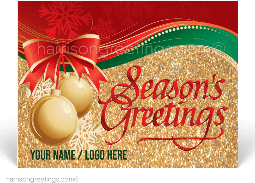 Season's Greetings Holiday Postcards For Business - Business (810x648), Png Download