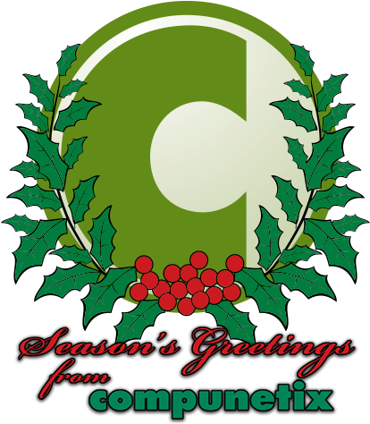 Season's Greetings From Compunetix - Wreath (500x500), Png Download