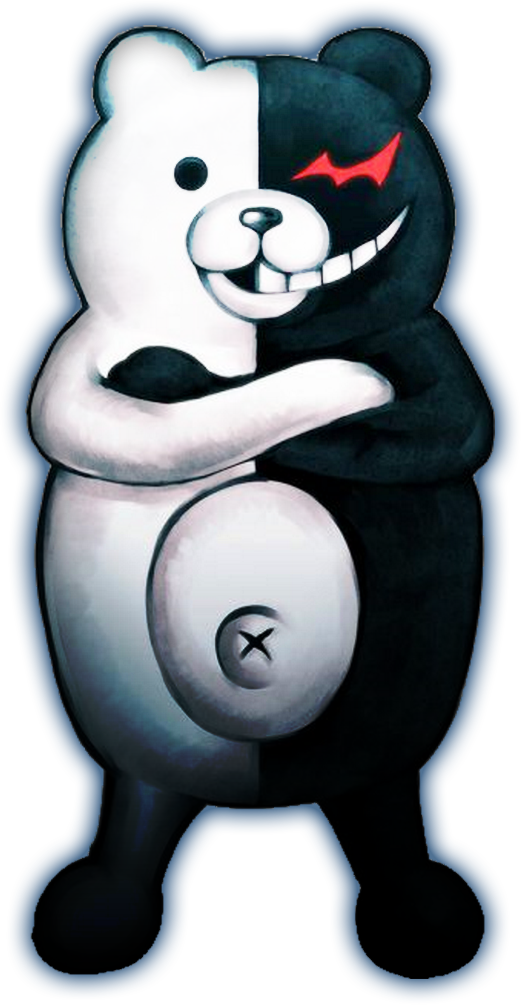 Danganronpa V3 Monokuma Imagination Excavation Sprite - Yin And Yang Symbol Animal (521x1005), Png Download