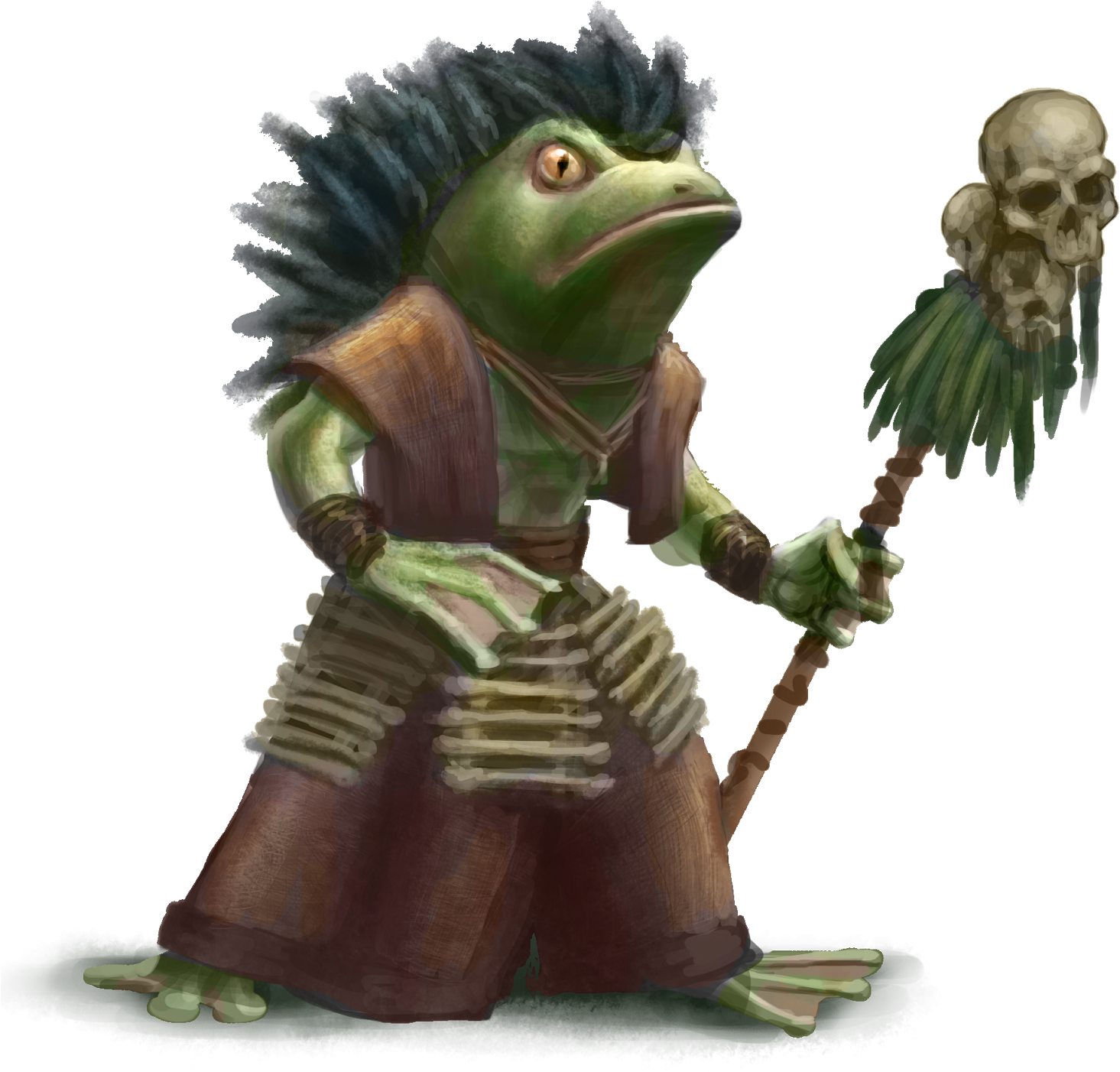 Druid Of The Swamp - Bullywug Druid (1600x1558), Png Download