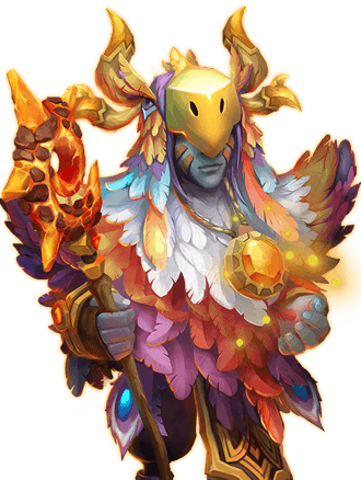 Evolved Druid - Castle Clash Hero Druid (330x438), Png Download