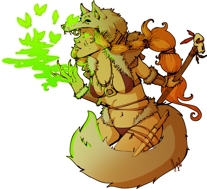 Cat Stuck In A Tree Clipart - Fox Druid (750x712), Png Download