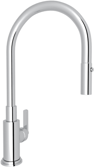 Lombardia Pull-down Kitchen Faucet - Rohl A3430lmtcb-2 Lombardia Tuscan Brass Pull-down (600x600), Png Download