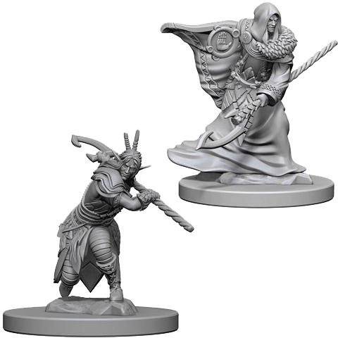 D&d Unpainted Minis - D&d Nolzur's Marvelous Miniatures Elf Druid (503x499), Png Download