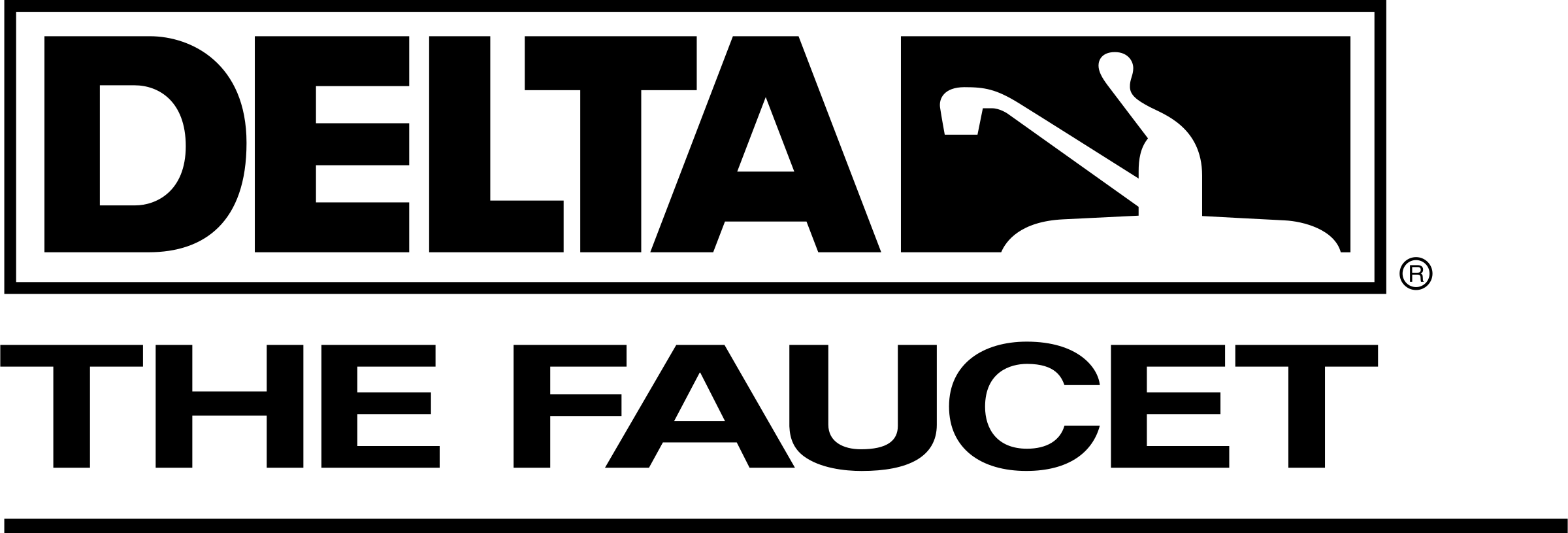 Delta Faucet 1 Logo Png Transparent - Tap (2400x815), Png Download