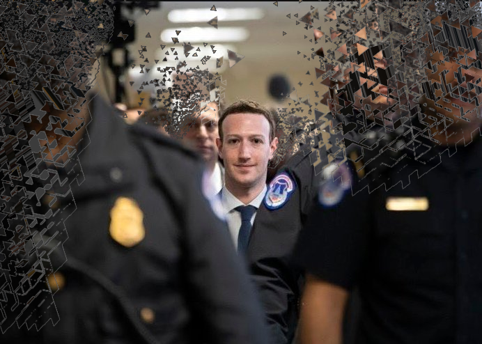 Zucc, The Data Succ - Mark Zuckerberg Congress Police (692x494), Png Download