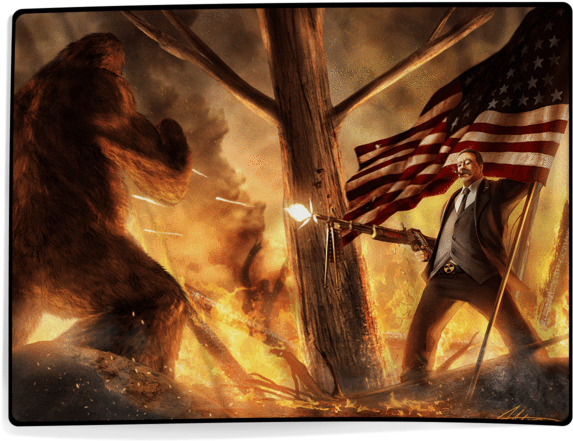 Teddy Roosevelt Vs Bigfoot - Teddy Roosevelt Bigfoot (600x600), Png Download