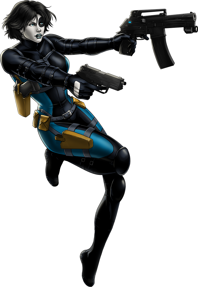 Domino Portrait Art - Marvel Avengers Alliance Female Characters (758x1095), Png Download
