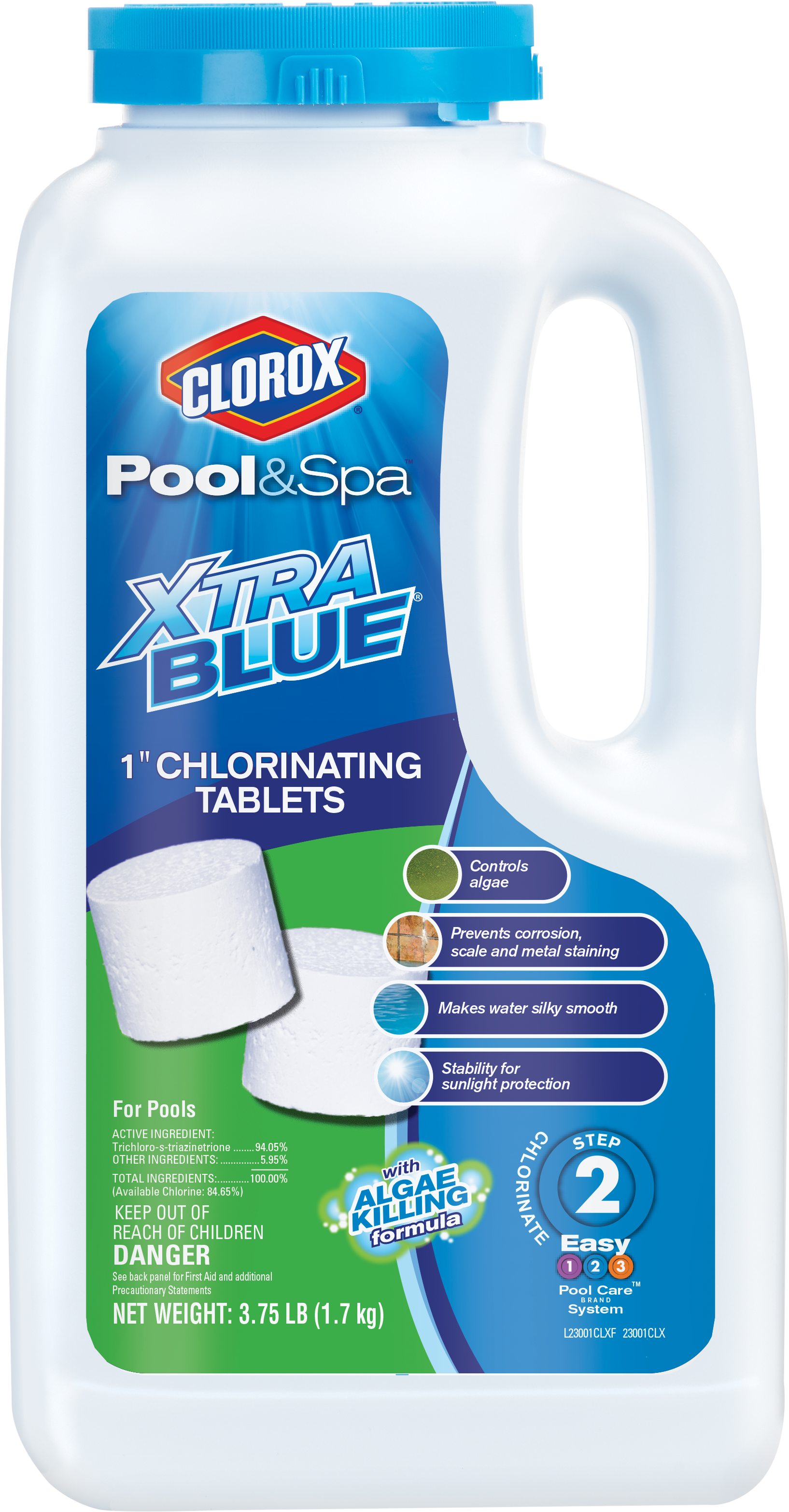 Click Thumbnails To View More - Quality Brand Clorox Pool;spa One-inch Xtrablue Long-lasting (1656x3150), Png Download