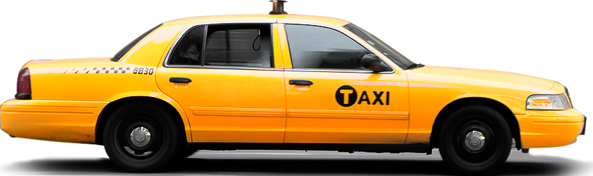 Download - Yellow Taxi Transparent Background (855x254), Png Download