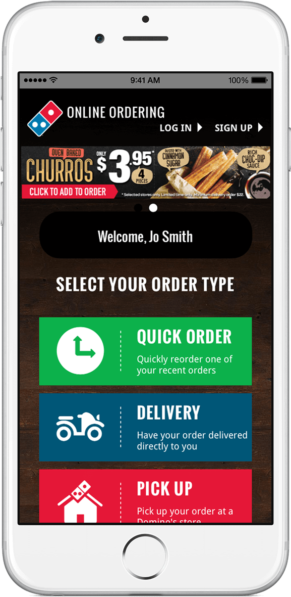 Domino's Online Ordering On Your Iphone, Ipod And Apple - Domino's Pizza App Iphone (1024x1200), Png Download