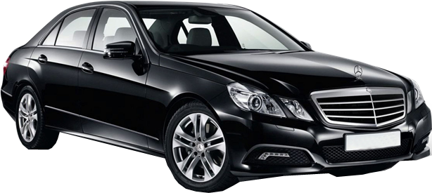 Taxi - Mercedes Benz Black Cars (614x275), Png Download