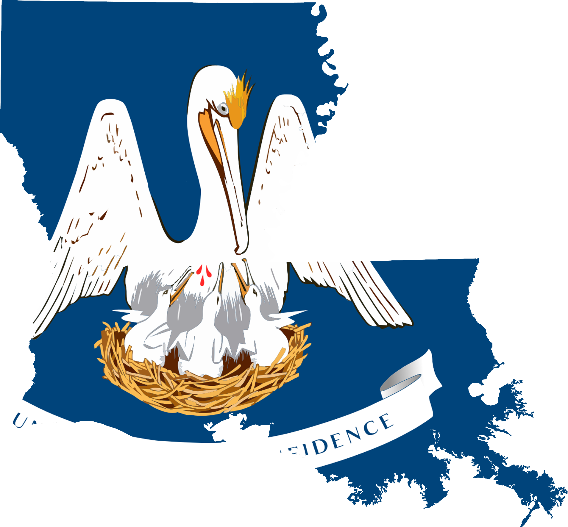 Flag Map Of Louisiana Accurate - State Flag Of Louisiana Ornament (round) (2000x1800), Png Download