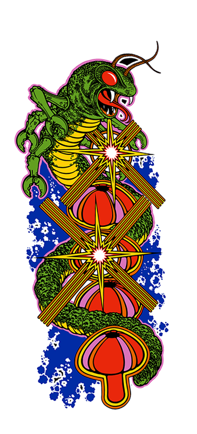 Centipede Full Size Side Art - Artcade - The Book Of Classic Arcade Game Art By Bitmap (419x849), Png Download