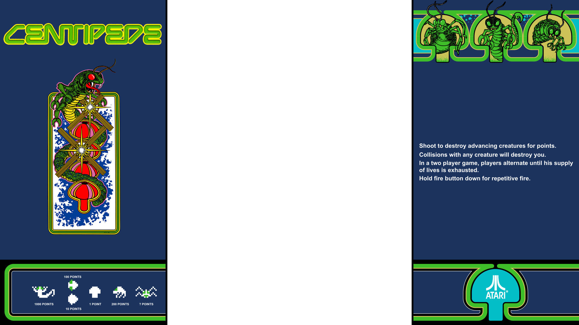 Alt Text - 80's Atari 2600 Classic Centipede Video Game Art Custom (1920x1080), Png Download