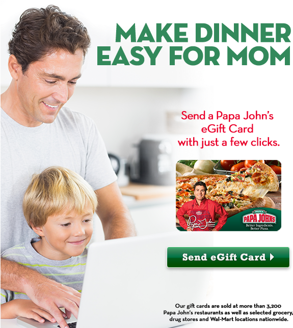 This Transparent Png Of A Dude And His Boy Ordering - Papa John's - Gift Card - Free Shipping (600x643), Png Download