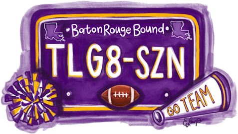 Tailgate Tag - Baton Rouge - Baton Rouge (480x478), Png Download