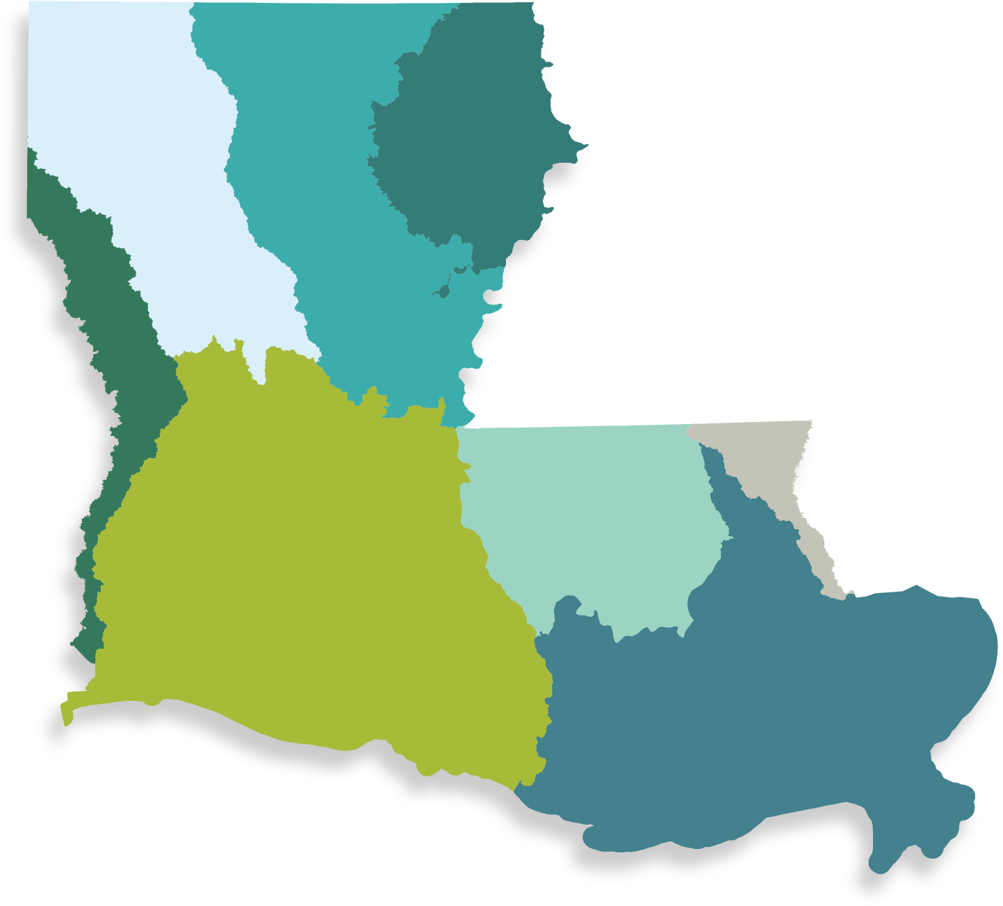 Managing Future Flood Risk In Louisiana Through Watershed-based - Louisiana (1460x1318), Png Download