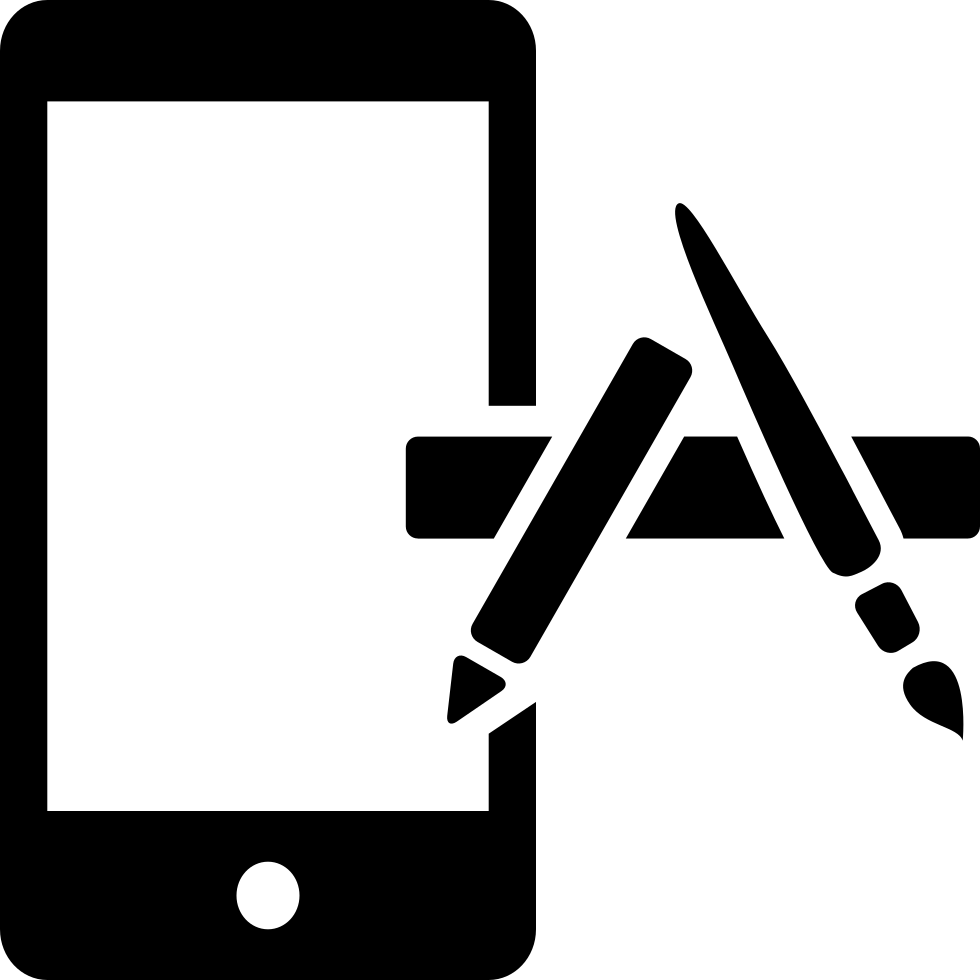 App Store Logo Png Black (980x980), Png Download