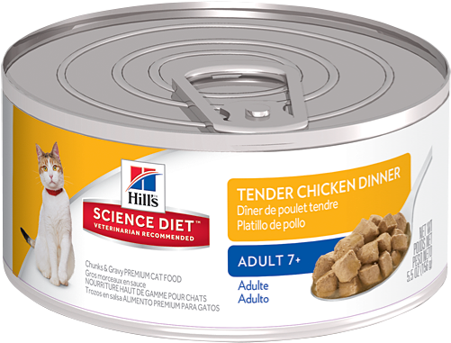 Sd Adult 7 Plus Tender Chicken Dinner Cat - Hill's Science Diet Kitten Wet Food (500x500), Png Download