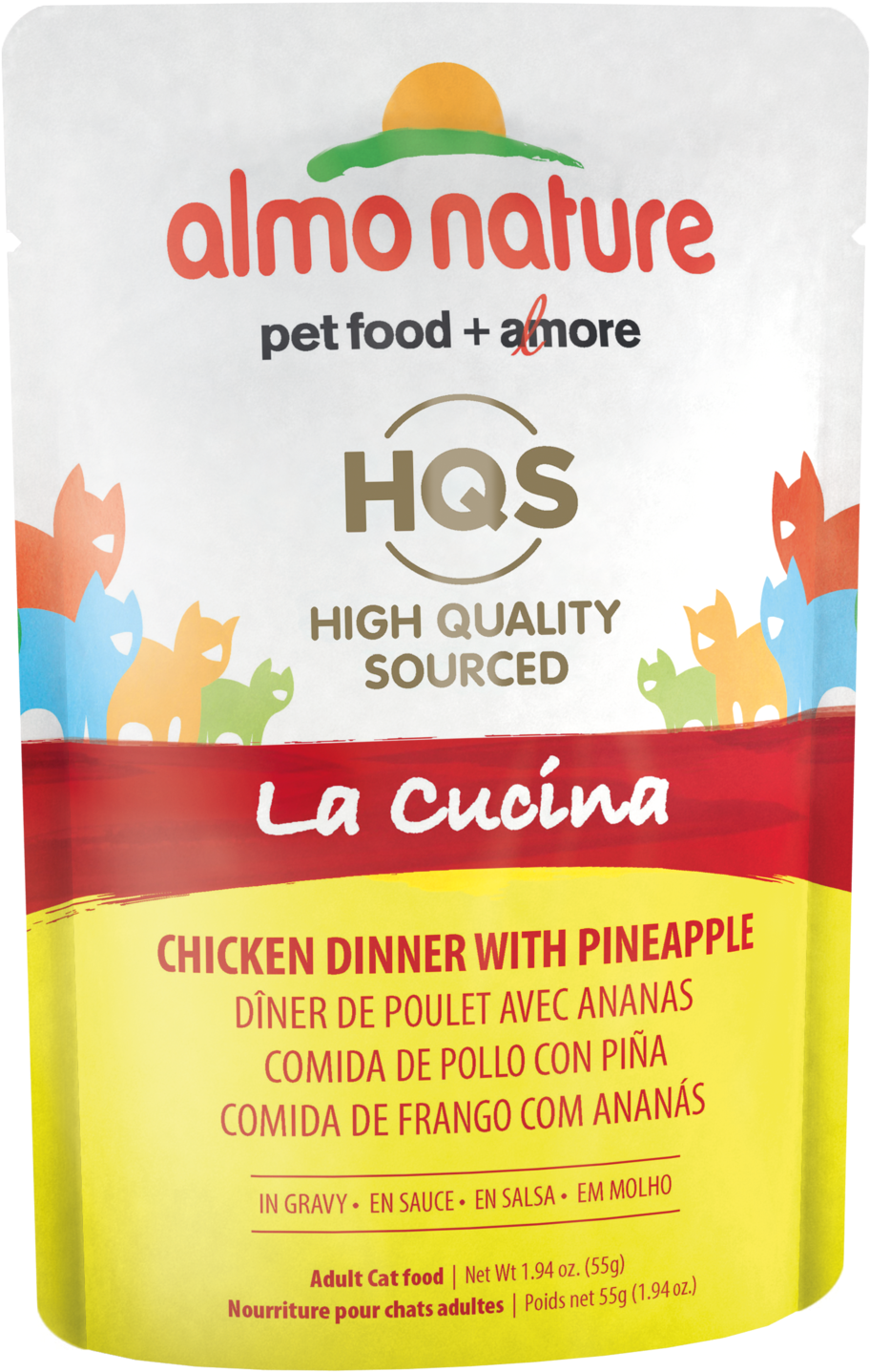 Almo Nature Cat Hqs La Cucina Chicken Dinner Pineapple - Almo Nature Classic - Nature - Tuna & Chicken - (1400x1673), Png Download