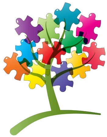 Autism-tree - Arbre En Puzzle (351x450), Png Download