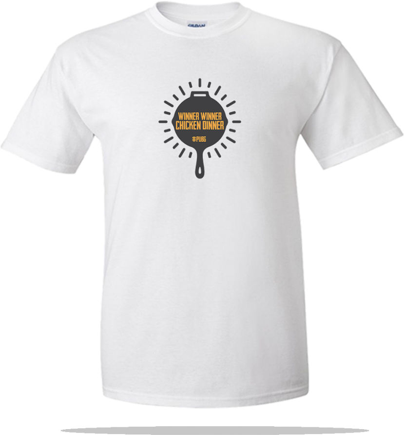 Pubg Chicken Dinner Unisex Tee - Pubg Tshirt Winner Winner Chicken Dinner Pan Basic (1000x1000), Png Download