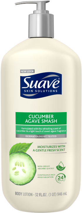 [cucumber Agave Smash Body Lotion 32oz, Woman Holding - Eau Micellaire So Bio (767x767), Png Download