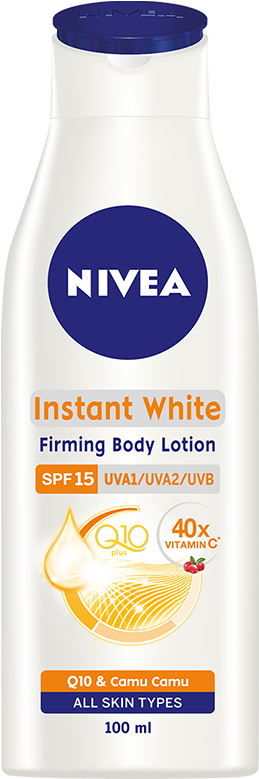 Get White, Smooth, And More Even Skin Tone Instantly - Nivea Lotion Spf 15 (1010x1180), Png Download