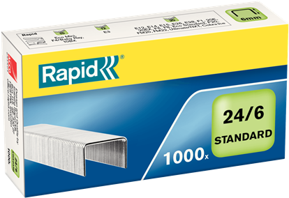 Rapid Standard Staples 24/6 - Rapid Fine Wire Staples 8mm (5000 Pack) (440x306), Png Download