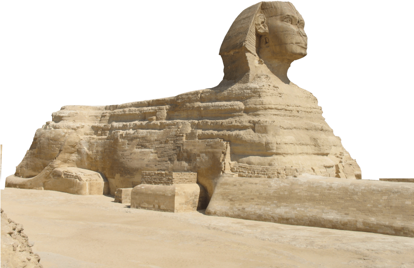 Free Png Sphinx Png Images Transparent - Sphinx And The Great Pyramids (850x638), Png Download
