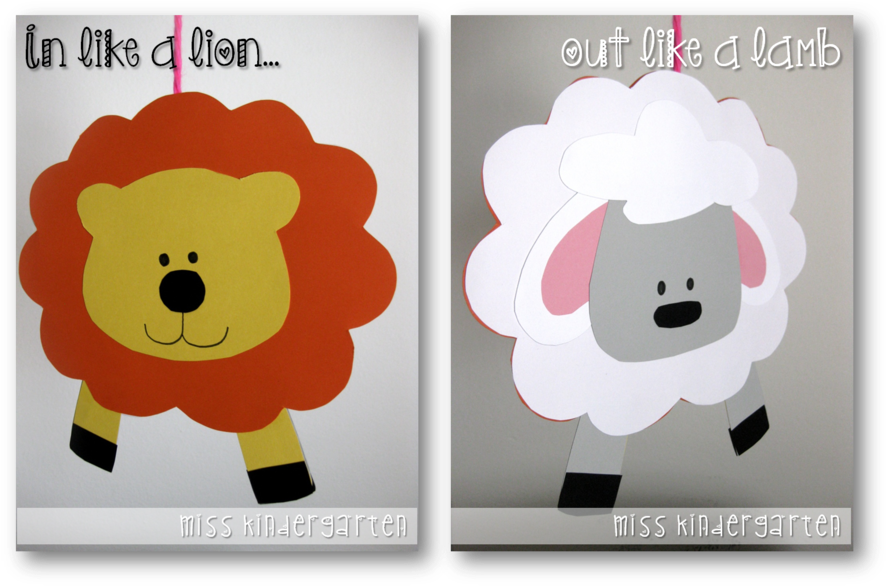Like A Lion Out Like A Lamb Craft (900x593), Png Download