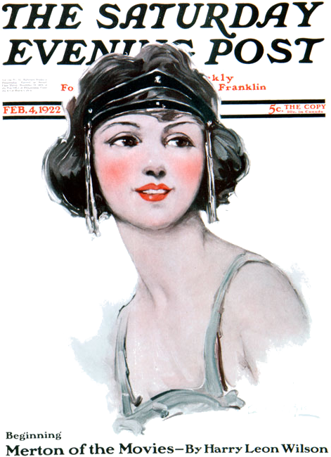 Saturday Evening Post Cover 2 4 1922 - Saturday Evening Post Flapper (500x658), Png Download