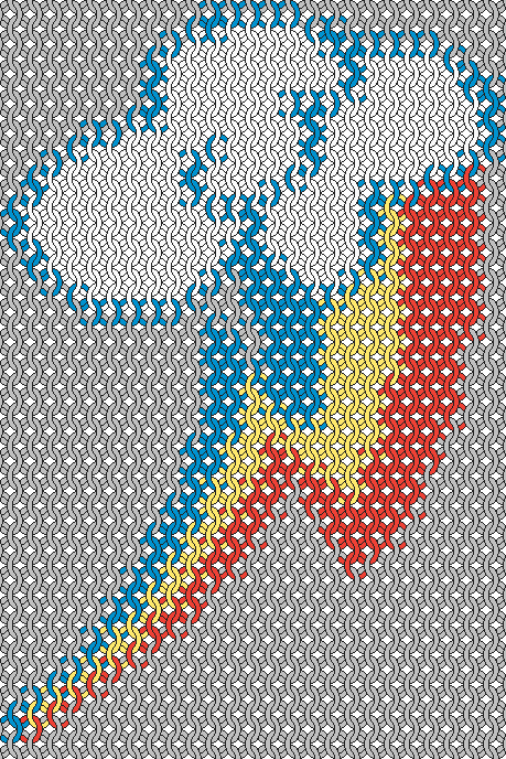 Rainbow Dash Chainmaille Inlay By Traceii On - Mail (459x688), Png Download