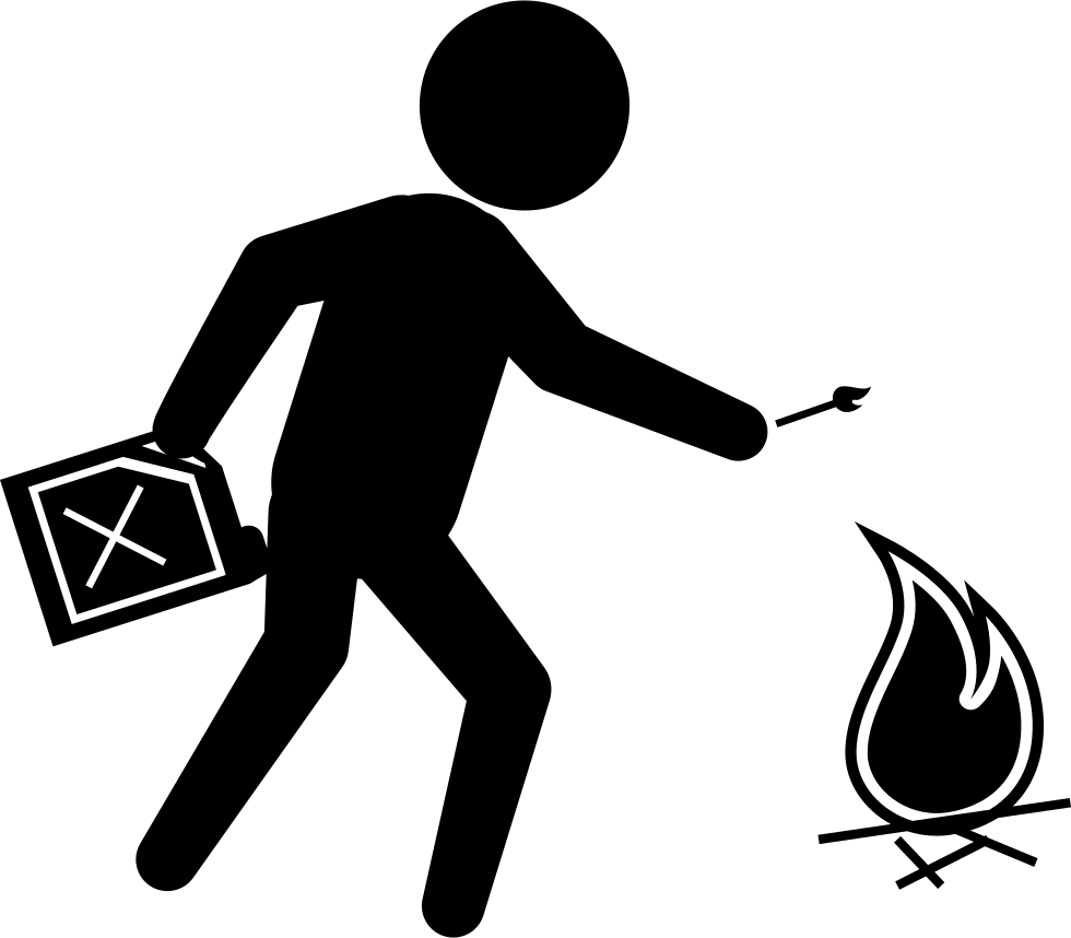 Criminal Burning The Evidence Of The Crime Comments - Criminal Icon (980x858), Png Download