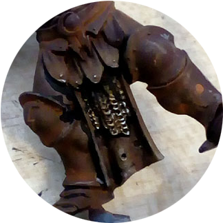 Sculpting Chainmail - Bronze Sculpture (364x366), Png Download