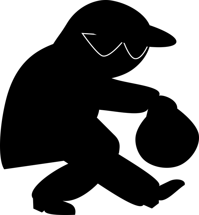 Thief, Theft, Predator, Criminal, Sneak, Crook, Burglar - Thief (592x640), Png Download