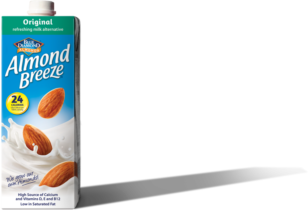Original Almond Breeze - Almond Breeze Unsweetened Almond Milk (1024x694), Png Download