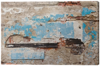 Old Crumbling Plastered Brick Wall Canvas Print • Pixers® - Brick (400x400), Png Download