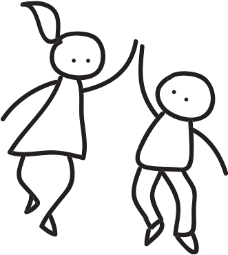 Girl Guy High Five - Guy And Girl High Five (335x395), Png Download