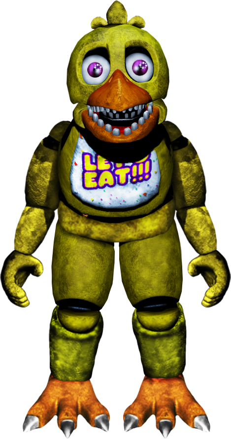 Unwithered Chica - Five Nights At Freddy's (469x893), Png Download