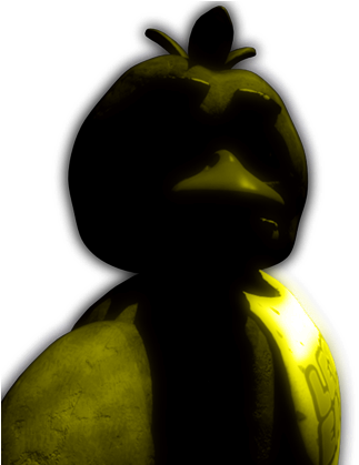 Golden Chica - Fnaf Golden Chica (343x418), Png Download