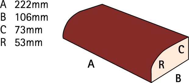 Bullnose Stretcher On Flat - Portable Network Graphics (620x273), Png Download