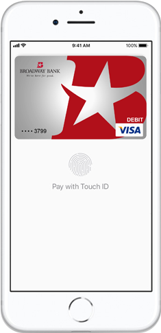 A Apple Phone Using Apple Pay With Broadway Bank - Iphone (256x500), Png Download