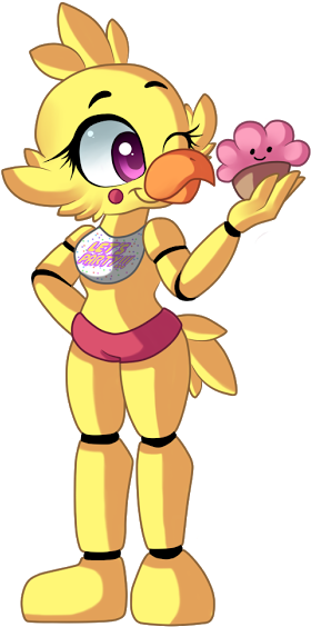 "name's Toy Chica, Hon, Feel Free To Call Me Chica - Five Nights At Freddy's Kawaii Toy Chica (466x583), Png Download